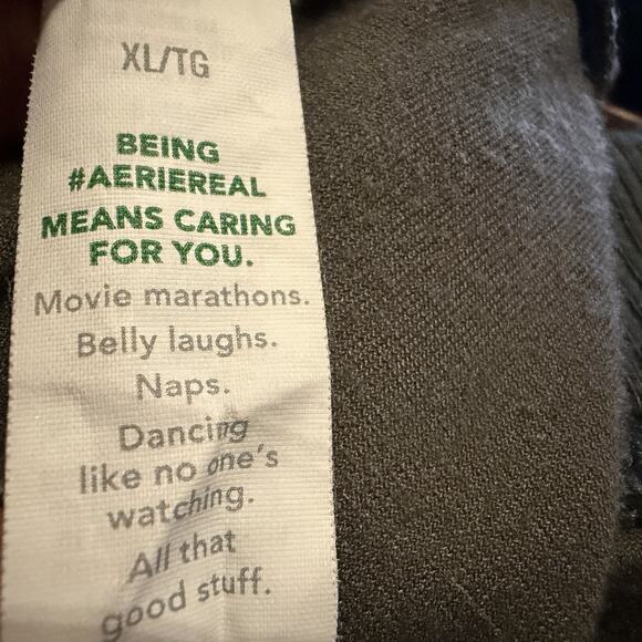 Aerie Velour Loungewear Tracksuit Set Women’s XL Cropped Zip Hoodie + Pants Grey - Picture 9 of 11